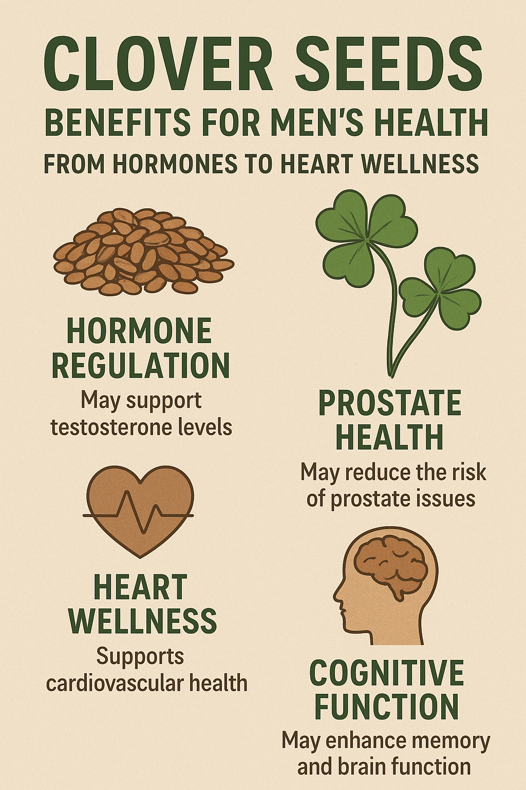 Clover Seeds Benefits for Men’s Health: From Hormones to Heart Wellness - Buy Generic Pharmacy