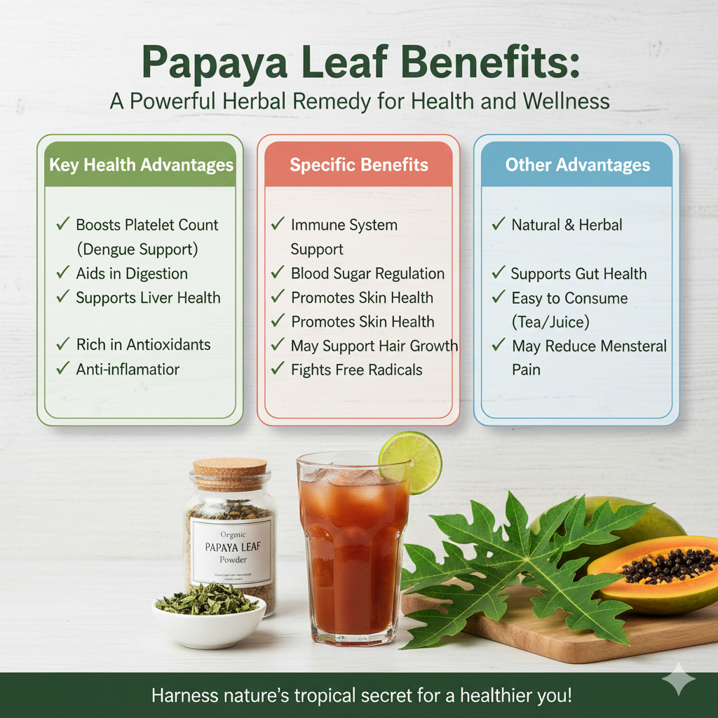 Papaya Leaf Benefits: A Powerful Herbal Remedy for Health and Wellness - Buy Generic Pharmacy