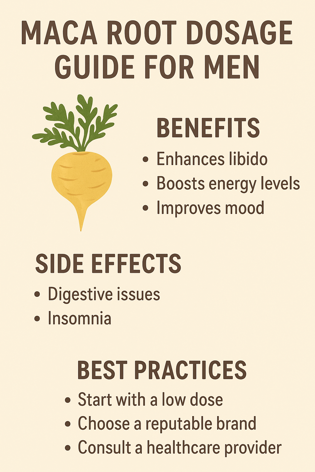 Maca Root Dosage Guide for Men: Benefits, Side Effects, and Best Practices - Buy Generic Pharmacy
