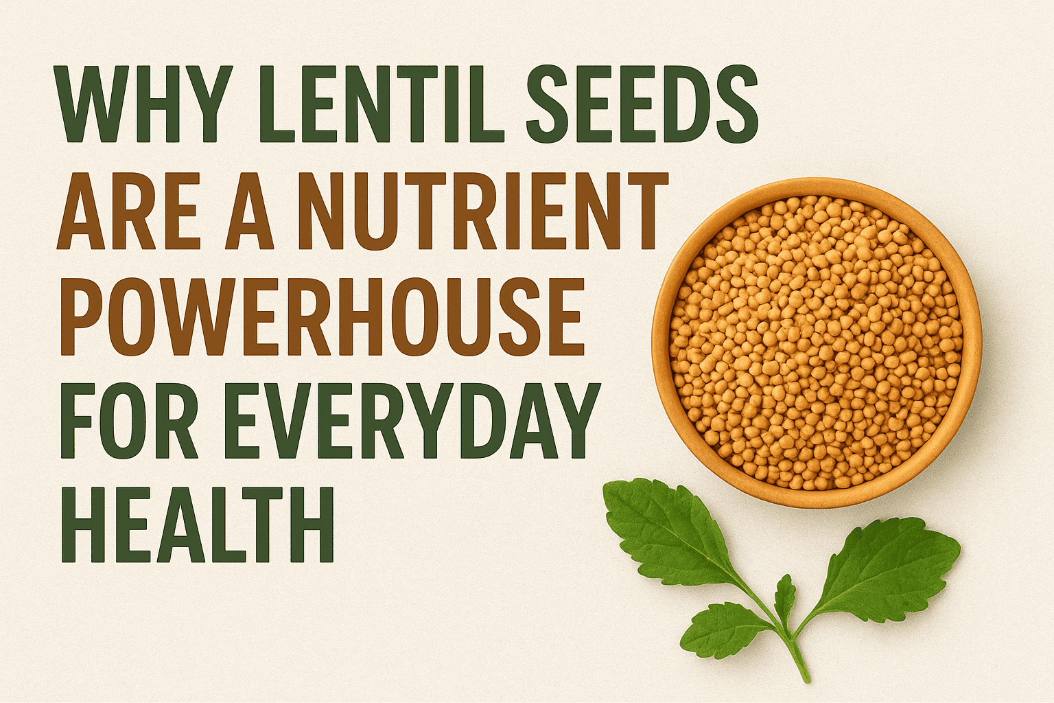Why Lentil Seeds Are a Nutrient Powerhouse for Everyday Health - Buy Generic Pharmacy