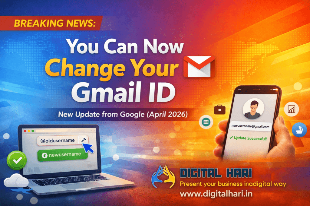 Google Gmail Username Change 2026 | Digital Hari