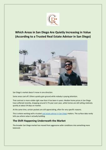 Which Areas in San Diego Are Quietly Increasing in Value