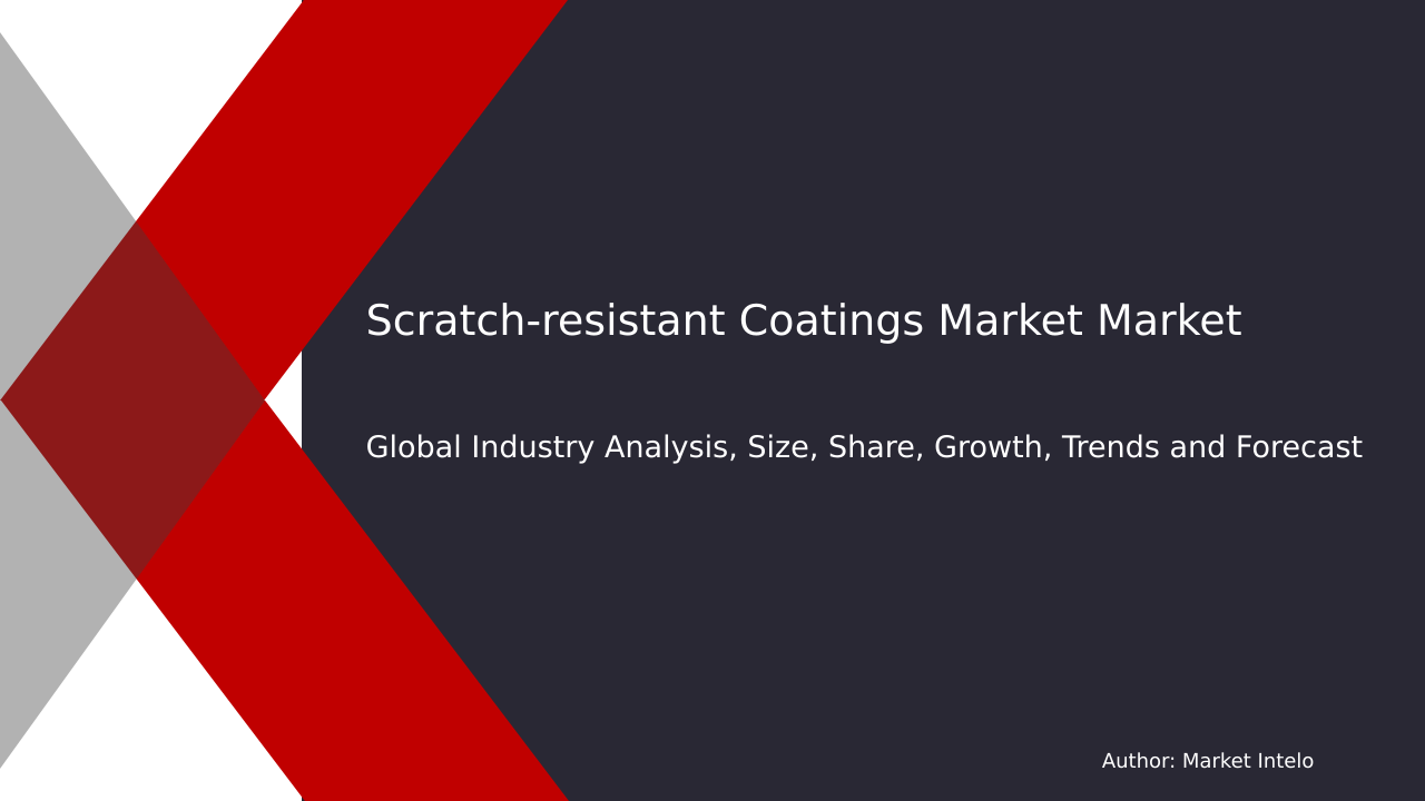 Scratch-resistant Coatings Market Research Report 2033