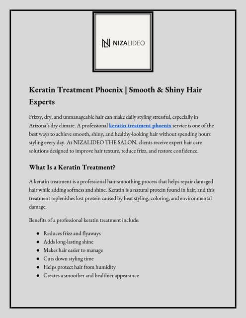 Professional Keratin Treatment in Phoenix for Smooth, Shiny Hair | PDF