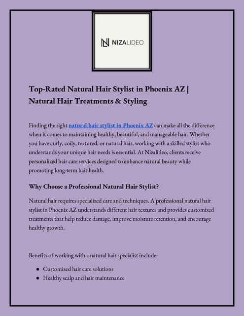 Top Natural Hair Stylist in Phoenix AZ: Expert Treatments & Styling | PDF