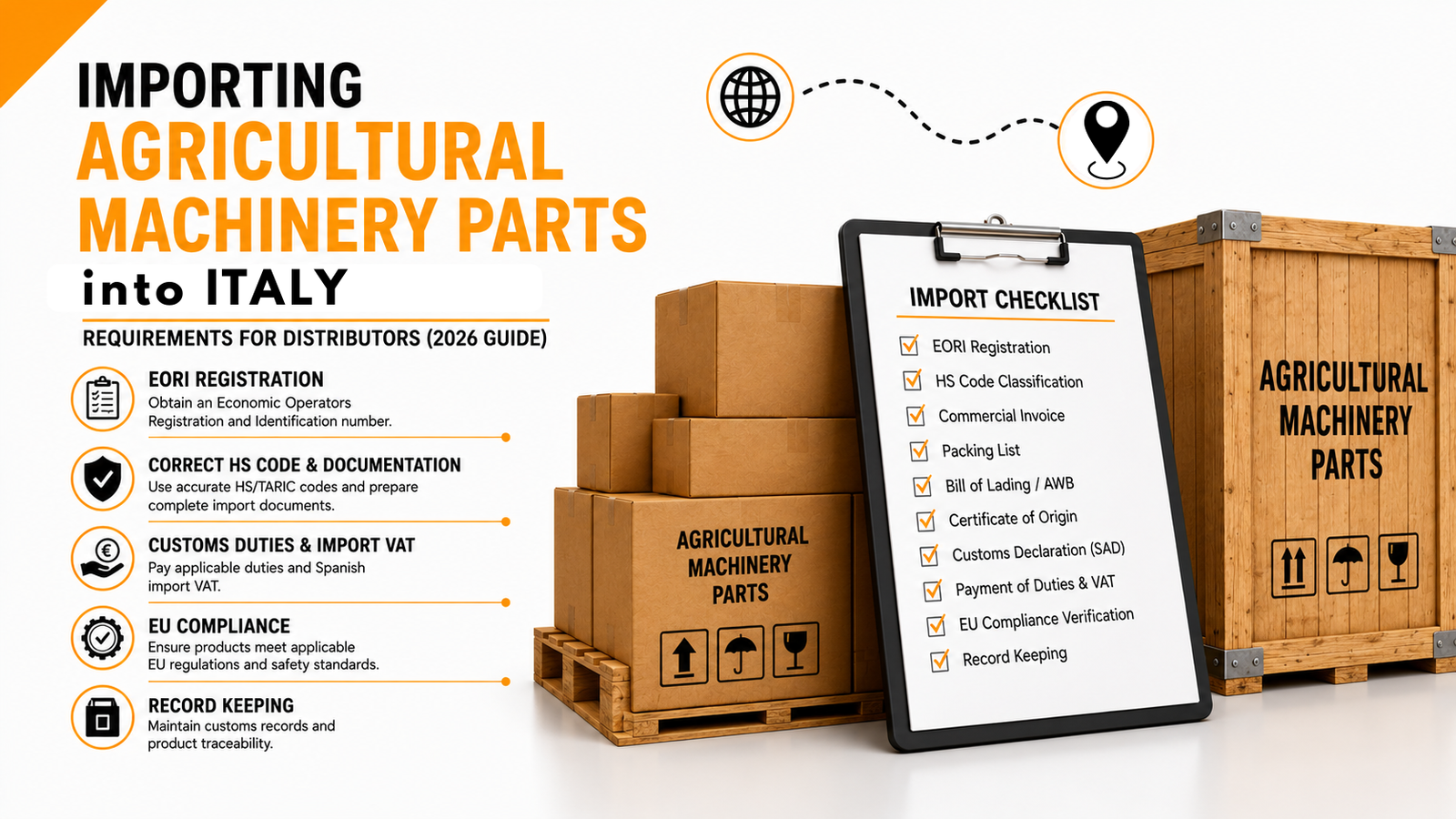 Importing Agricultural Machinery Parts into Italy | Complete B2B Guide