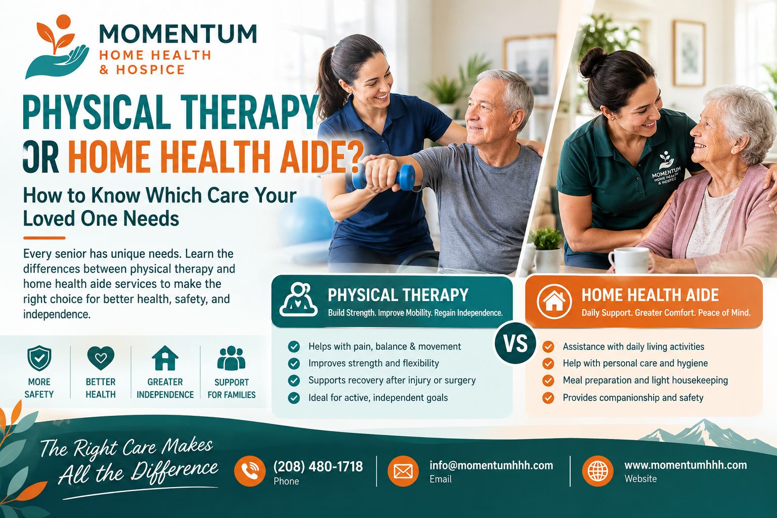 Physical Therapy or Home Health Aide? How to Know Which Care Your Loved One Needs